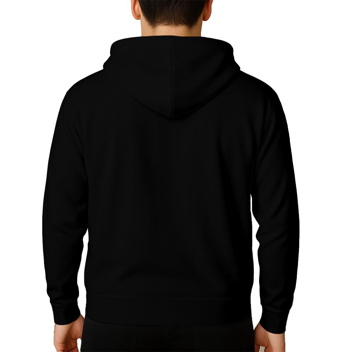 All-Over Print Zip Up Hoodie With Pocket